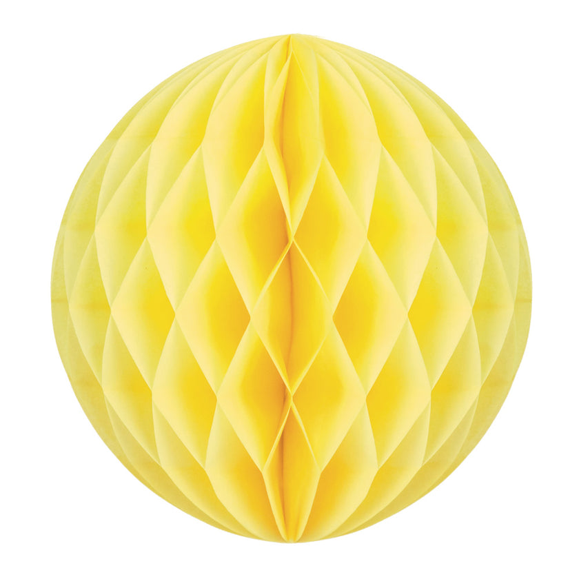 BOULE ALVÉOLÉE 30CM JAUNE
