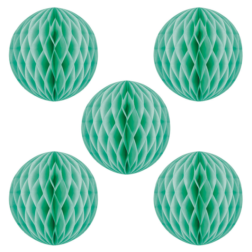 5 BOULES ALVÉOLÉES 5CM CELADON