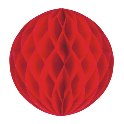 BOULE ALVEOLEE 20CM ROUGE