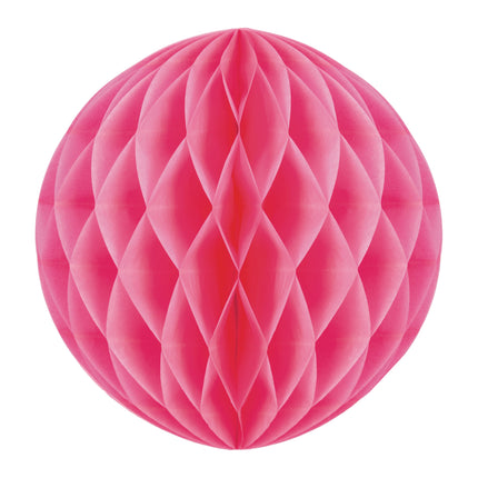 BOULE ALVÉOLÉE 20CM NEON ROSE