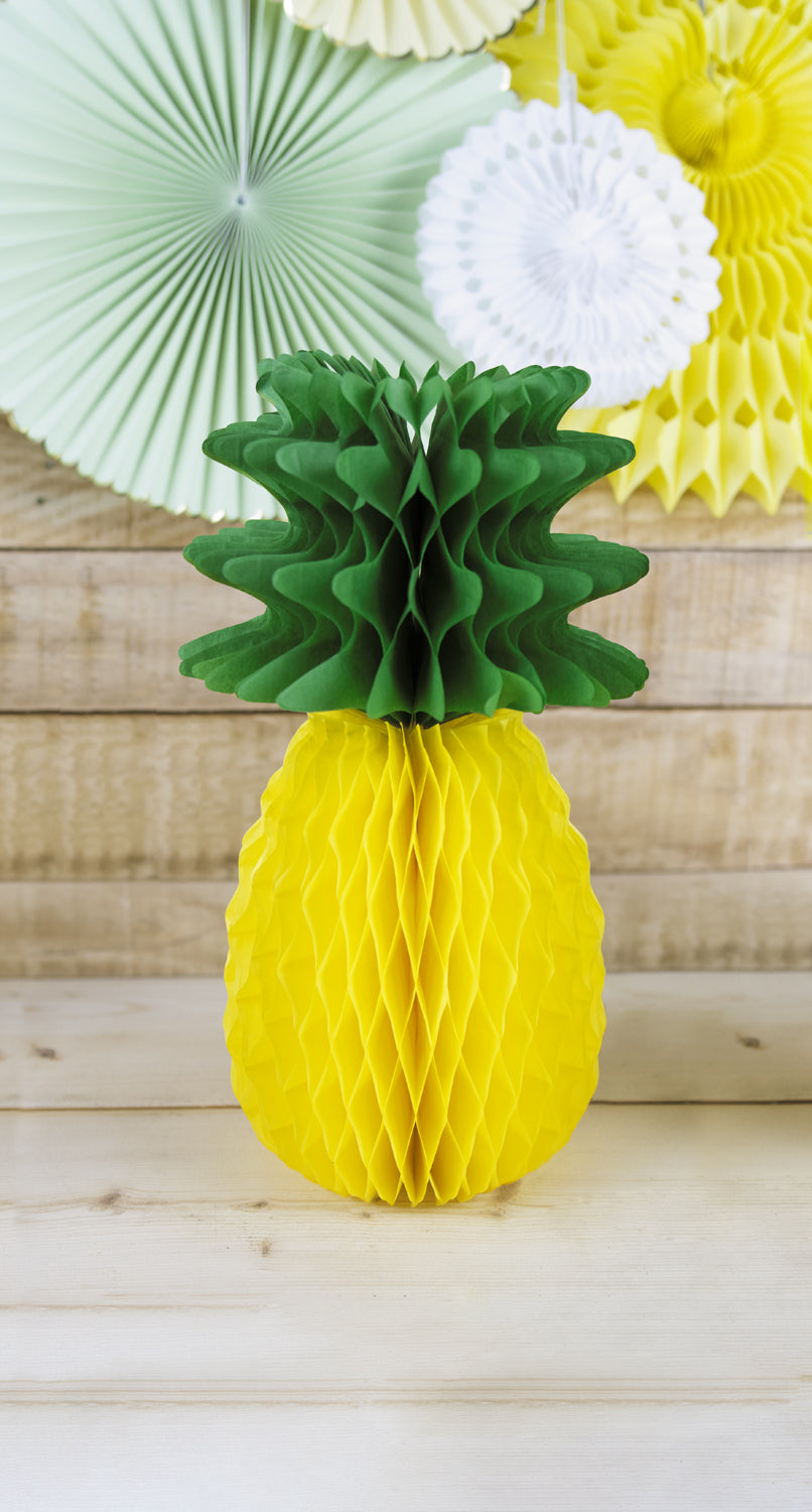 ANANAS ALVÉOLÉ JAUNE ET VERT 31CM