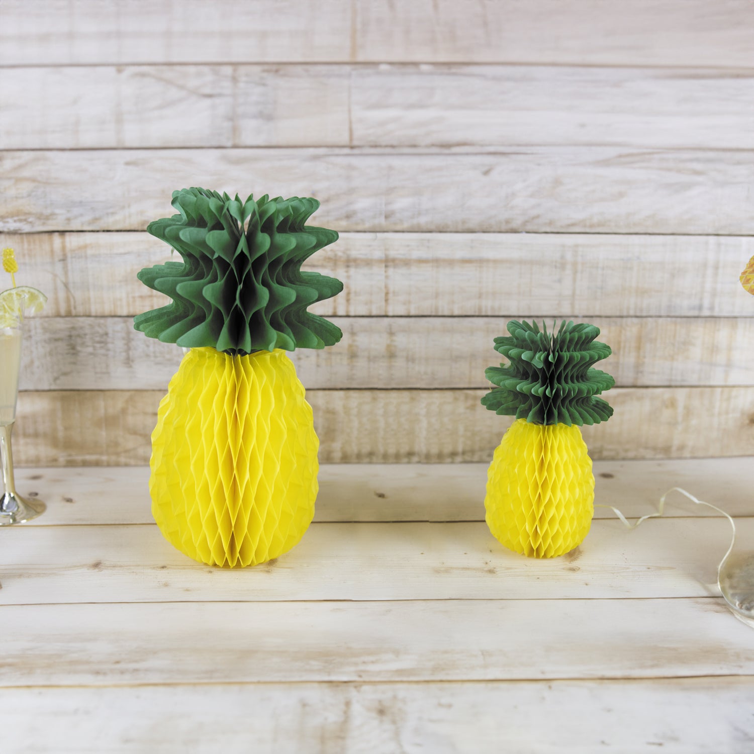 ANANAS ALVÉOLÉ JAUNE ET VERT 31CM