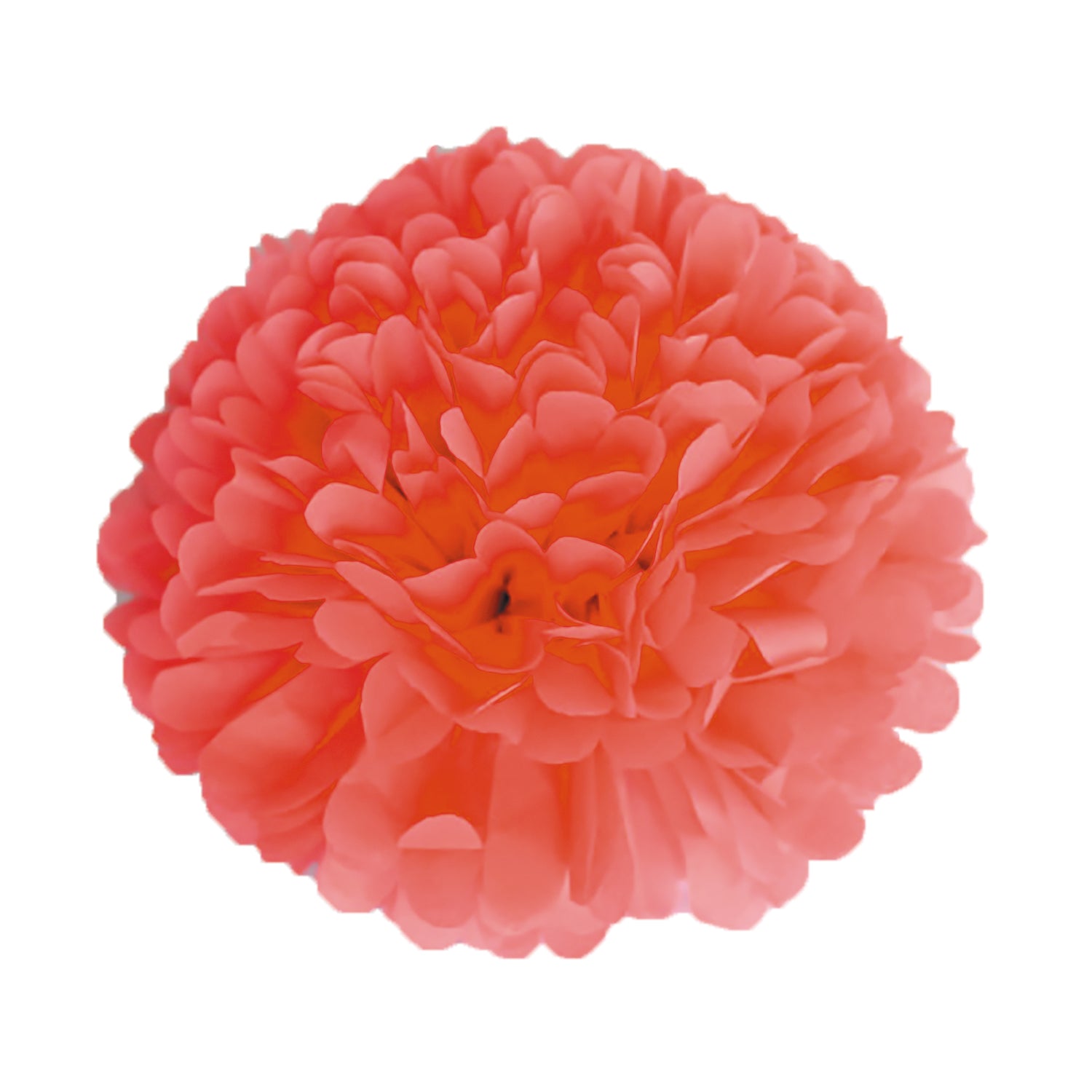 POMPON SATIN 40CM CORAIL