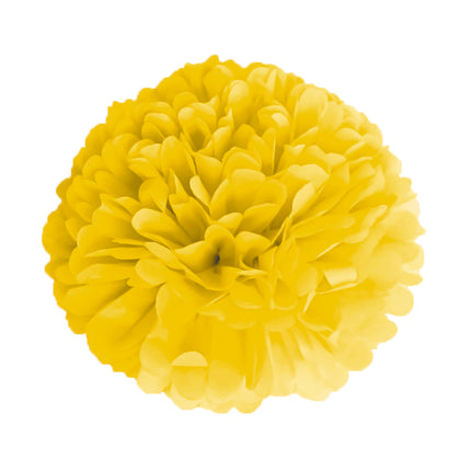 POMPON SATIN 40CM JAUNE
