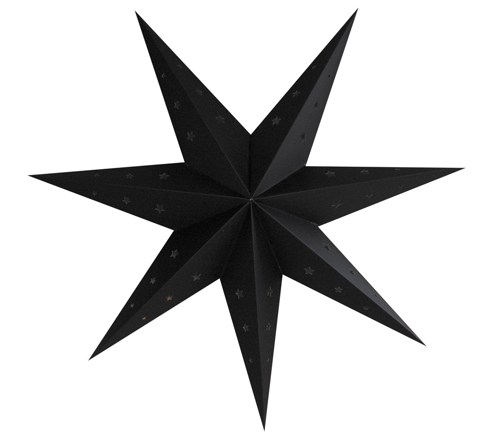 LANTERNE ÉTOILE XL 70CM NOIRE