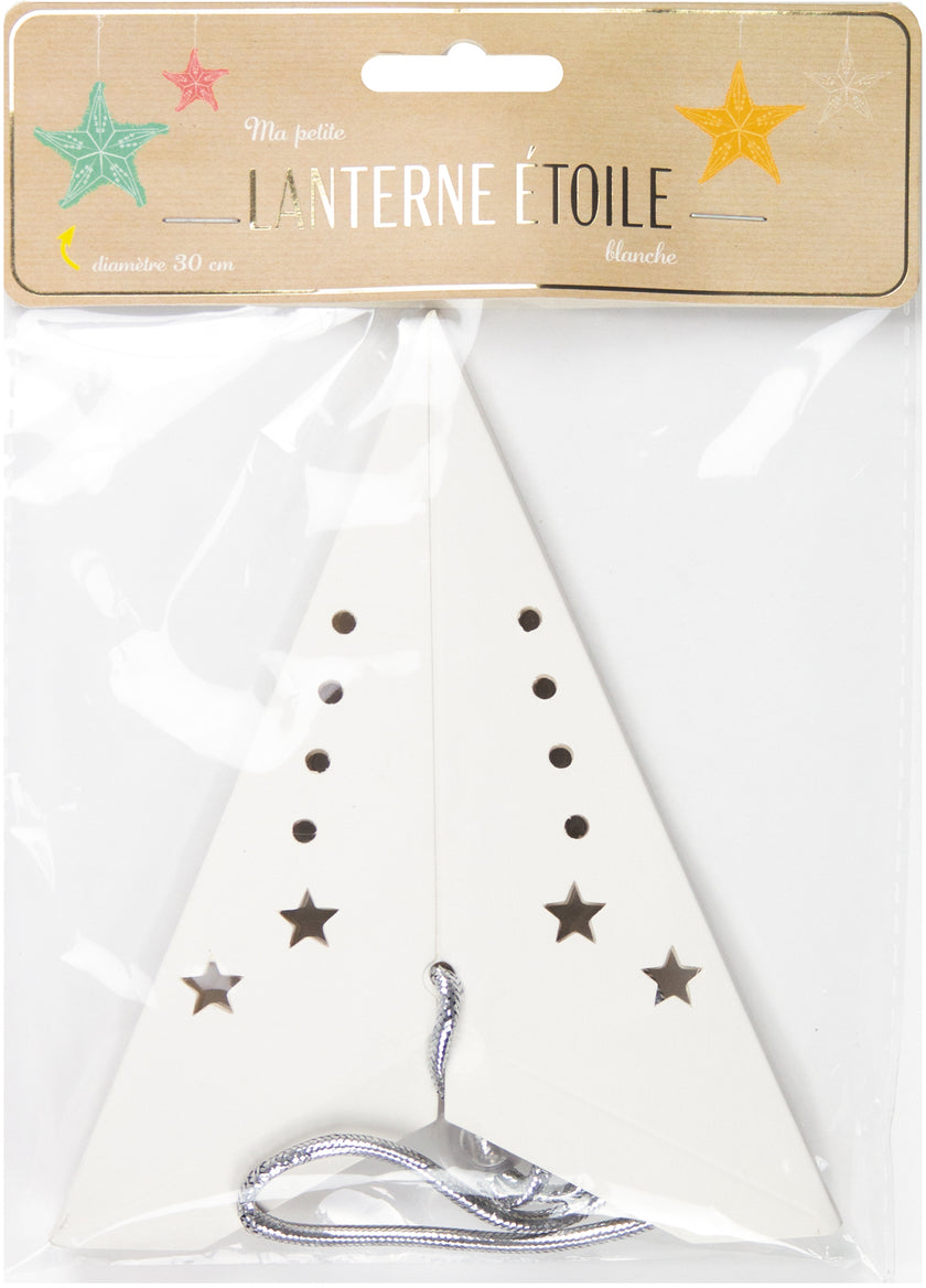 LANTERNE ÉTOILE 30CM BLANCHE