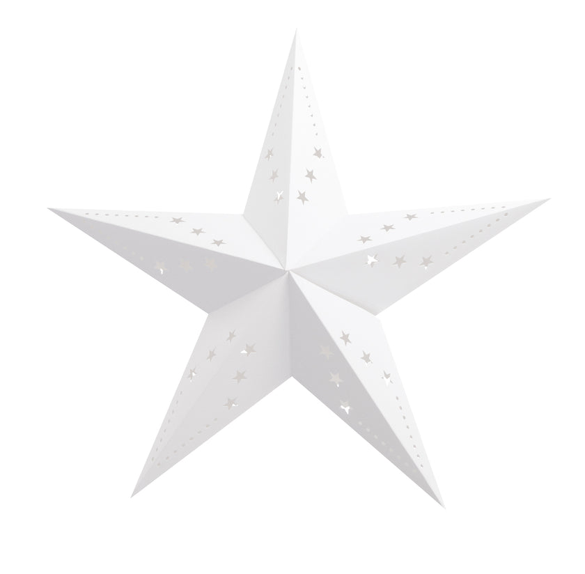 LANTERNE ÉTOILE 30CM BLANCHE
