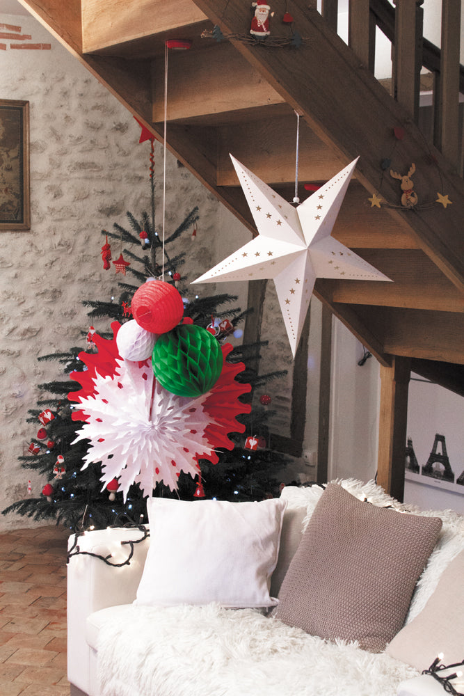 LANTERNE ÉTOILE 30CM BLANCHE