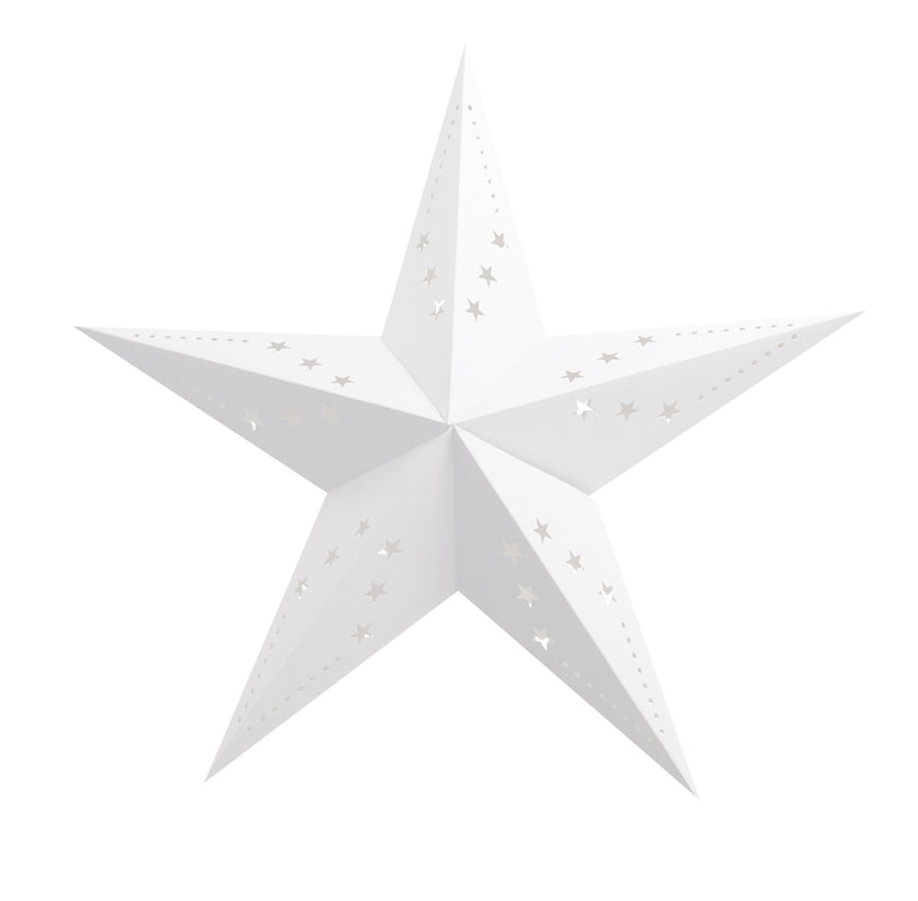 LANTERNE ÉTOILE 60CM BLANCHE