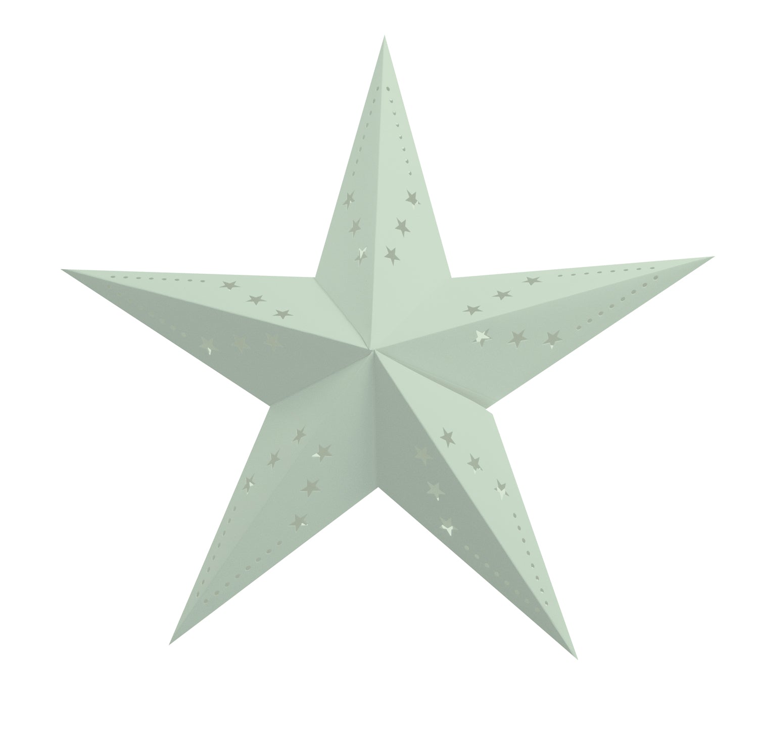 LANTERNE ÉTOILE 30CM VERT PASTEL