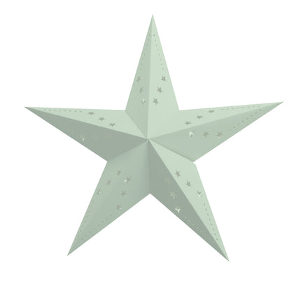LANTERNE ÉTOILE 30CM VERT PASTEL