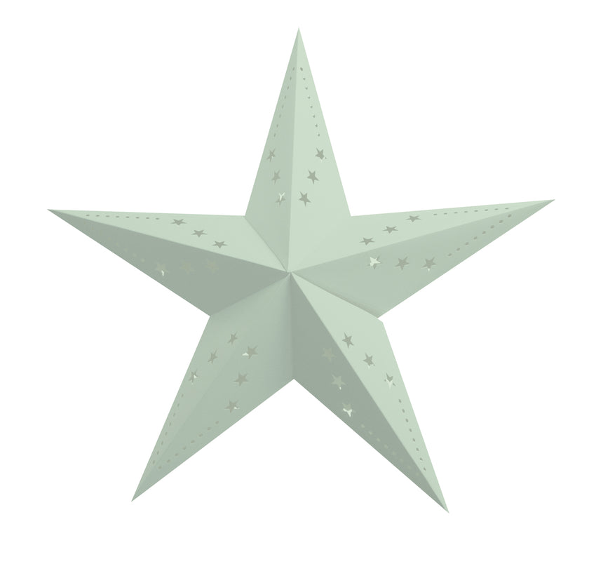 LANTERNE ÉTOILE 30CM VERT PASTEL
