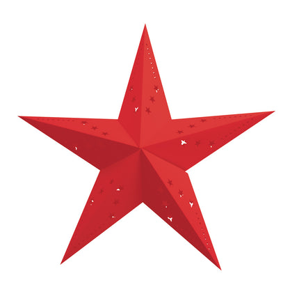 LANTERNE ÉTOILE 60CM ROUGE