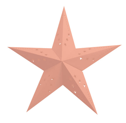 LANTERNE ÉTOILE 60CM PEACH PASTEL