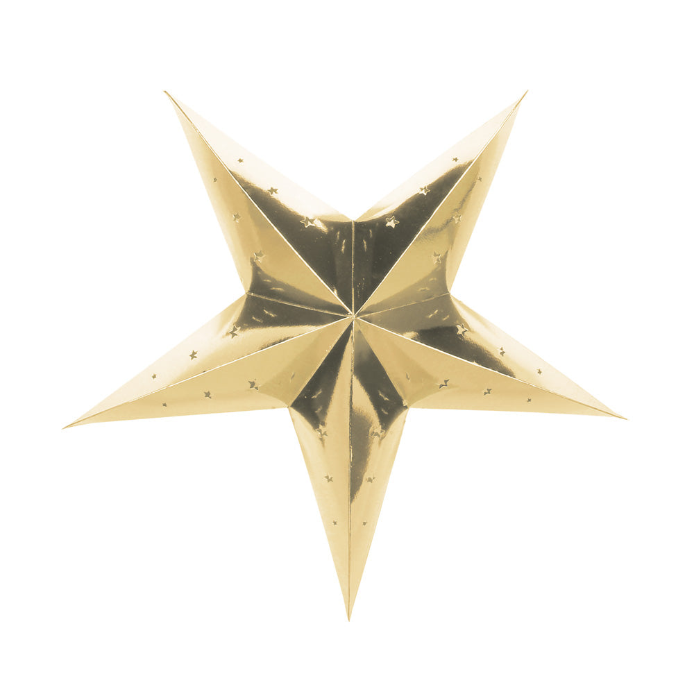 LANTERNE ÉTOILE 60CM DOREE