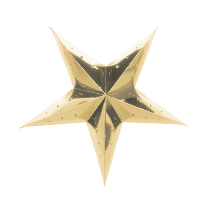 LANTERNE ÉTOILE 60CM DOREE