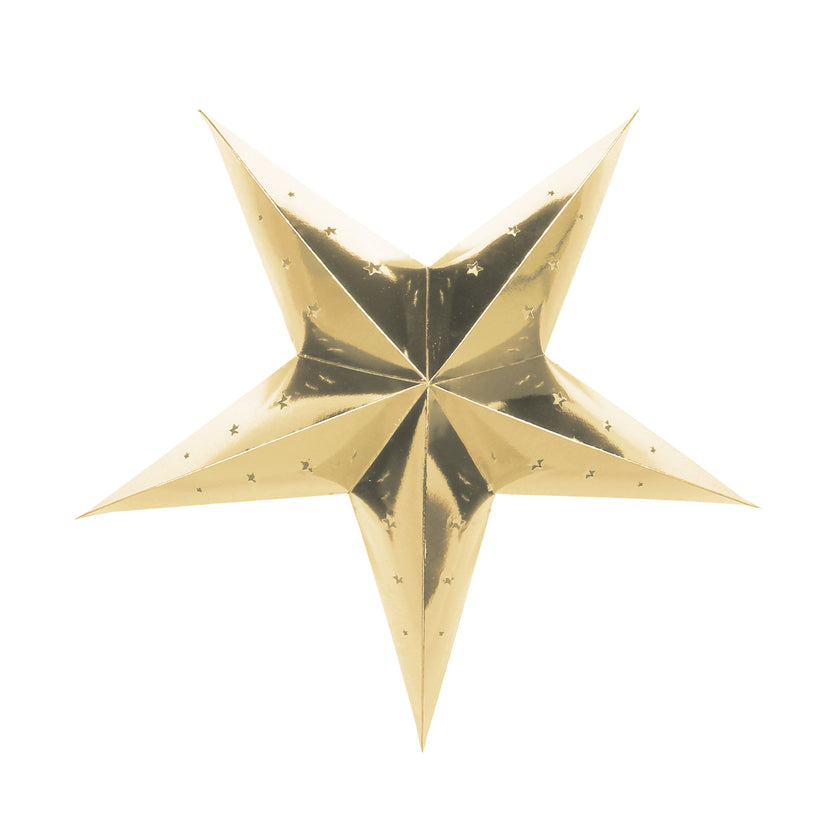 LANTERNE ÉTOILE 30CM DOREE