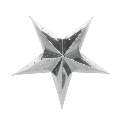 LANTERNE ÉTOILE 30CM ARGENTEE