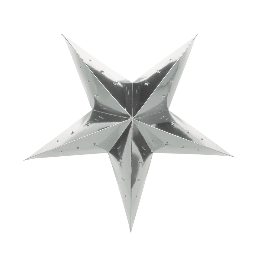 LANTERNE ÉTOILE 30CM ARGENTEE