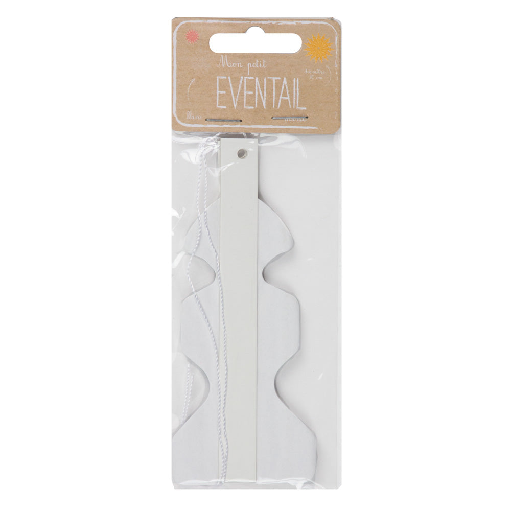 MINI ÉVENTAIL BLANC 20CM