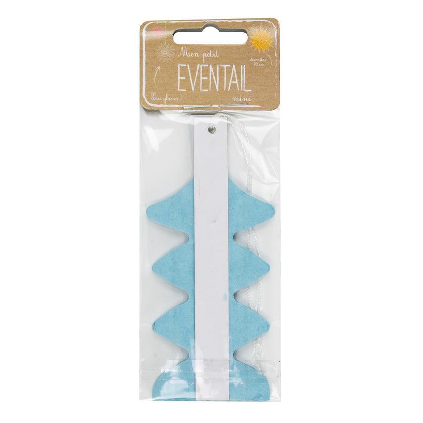 MINI ÉVENTAIL BLEU GLACIER 20CM