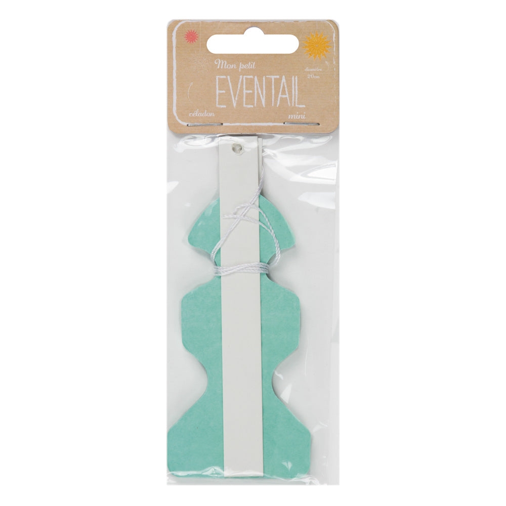 MINI ÉVENTAIL CELADON 20CM