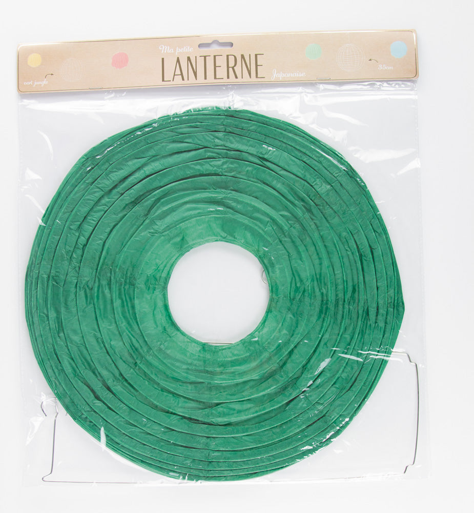 LANTERNE JAPONAISE 35CM VERT JUNGLE