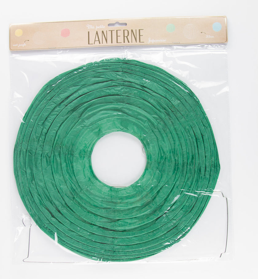 LANTERNE JAPONAISE 35CM VERT JUNGLE