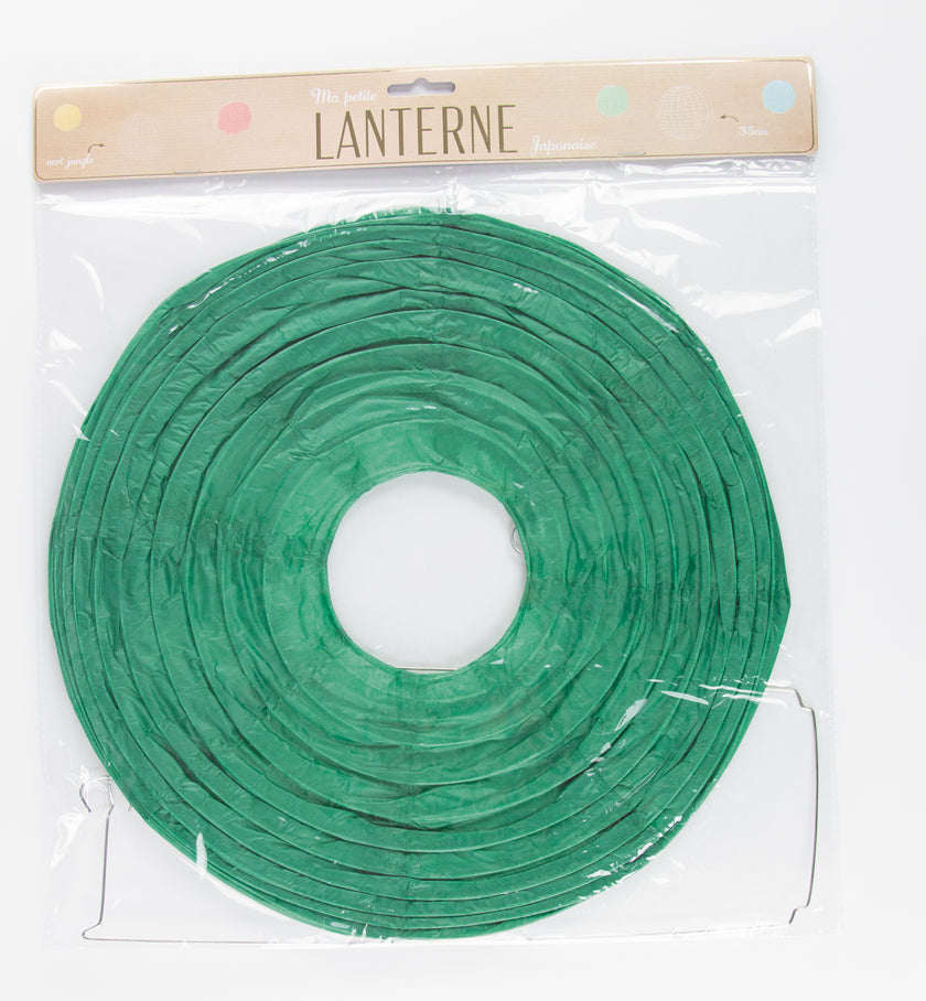 LANTERNE JAPONAISE 15CM VERT JUNGLE