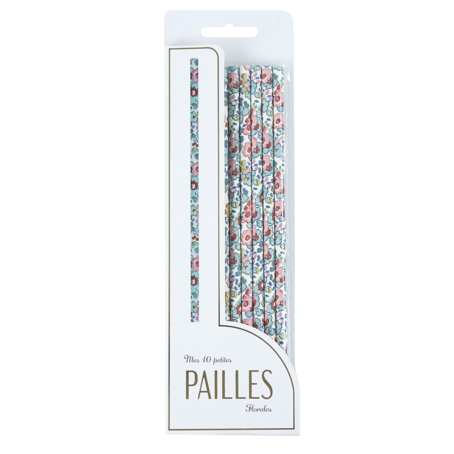 SET 10 PAILLES FLORALES