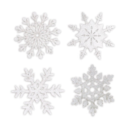 SET DE 8 FLOCON ARGENTES 15CM