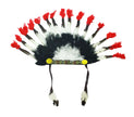 coiffe d''indien noir blanc rouge petite