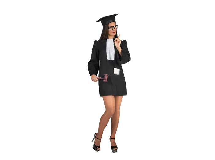 déguisement de juge noir 2pcs femme taille l