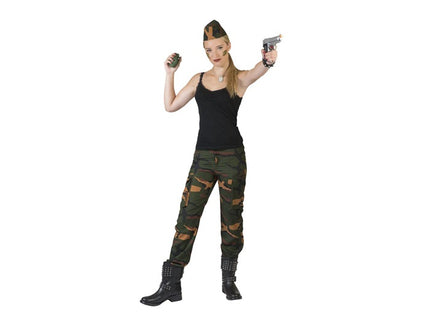 déguisement militaire mercenaire 2pcs femme taille l