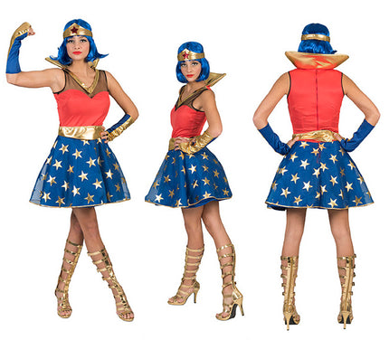 déguisement super woman femme taille l