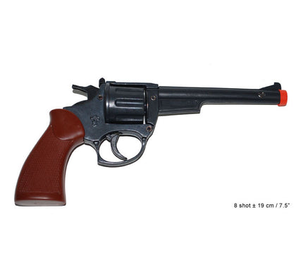 revolver métal 8 coups 19cm