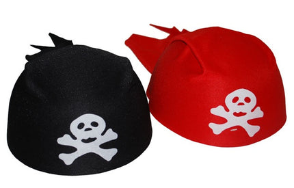 chapeau bandana de pirate rouge