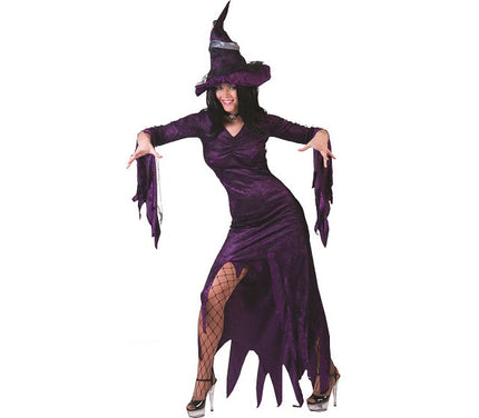 déguisement de sorcière violet adulte taille l