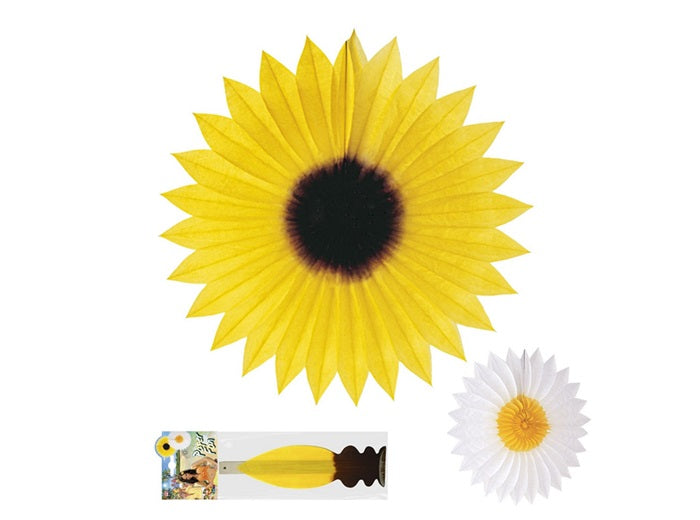 décoration éventail fleur mix 50cm