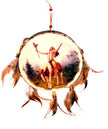 tambourin grelots indien avec plumes