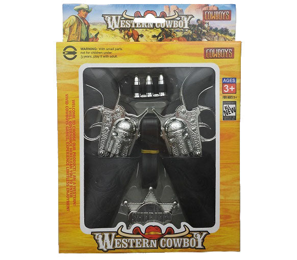 ceinture avec 2 pistolets. holsters & étoile