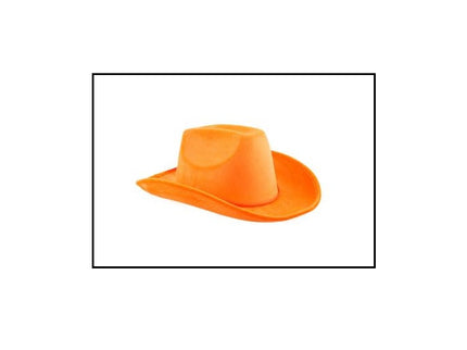 chapeau cowboy velours orange adulte