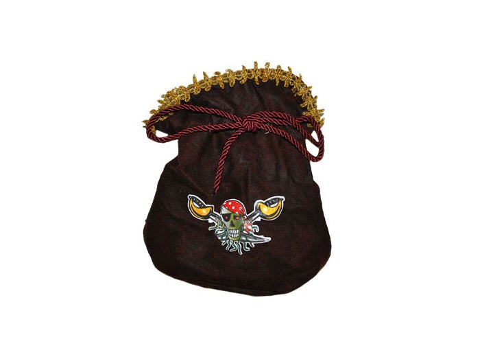 sac bourse de pirate galon doré 23cm