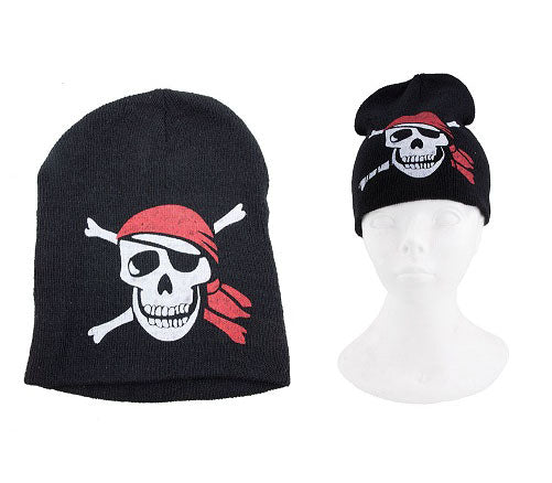 bonnet pirate avec motif noir