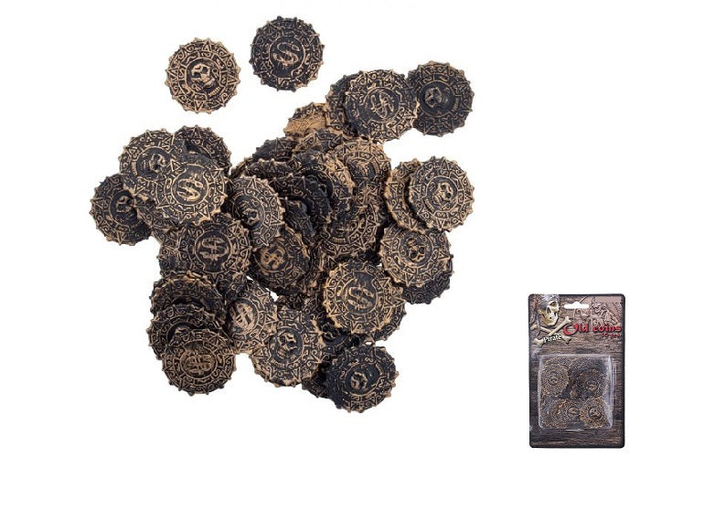 lot de 50 pièces vieux doublons pirate 4cm