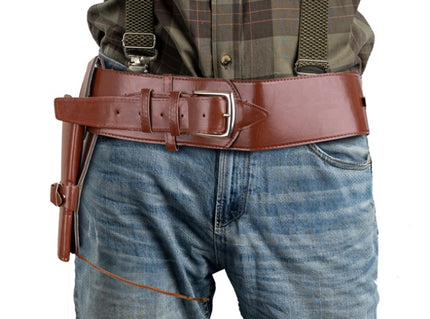 ceinture avec un holster simili cuir brun adulte