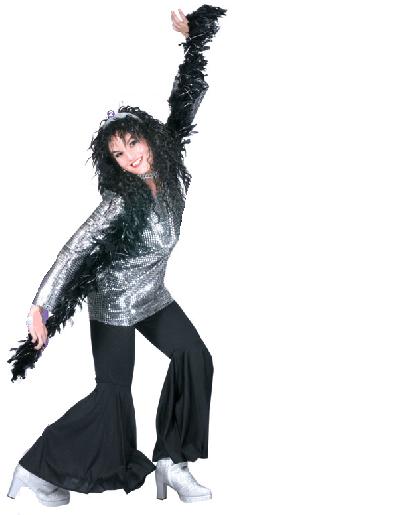 robe disco à sequins argent taille s/m