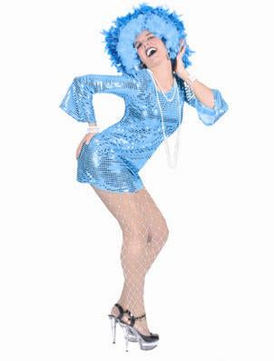 robe disco à sequins turquoise taille l