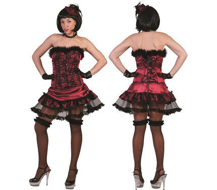 déguisement burlesque sexy rouge femme taille l
