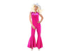 combinaison barbie à sequins pink rose 3pcs femme taille l